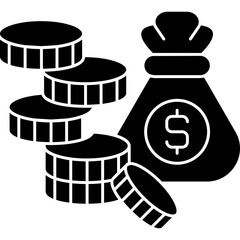 Coins Icon Vector Element