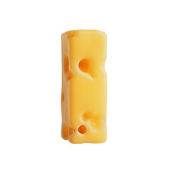 Swiss Cheese Font Letter I. 3d Rendering