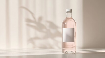 Pink Beverage Bottle Mockup