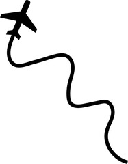 Airplane routes set, plane paths, travel