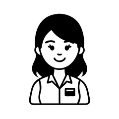 Sales assistant hand drawn illustration