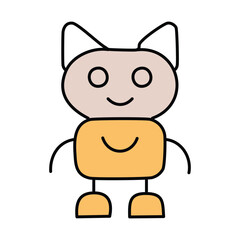 cat Robot. vector eps