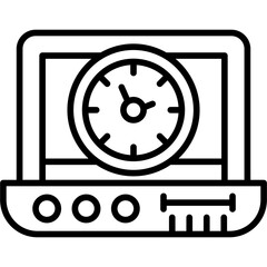 Obraz premium Clock Icon Vector Element