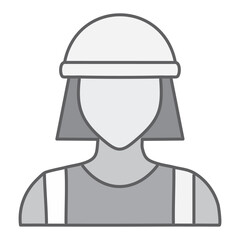 Cybernetic warrior outline. vector eps