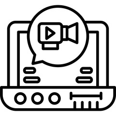 Live Video Icon Vector Element