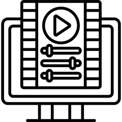 Obraz premium Play Video Icon Vector Element