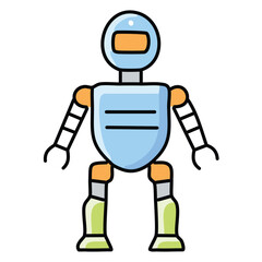 Futuristic exoskeleton. vector eps