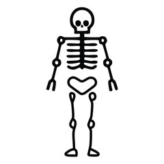 Humanoid skeleton sketch. vector eps