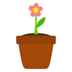 flower in pot vector