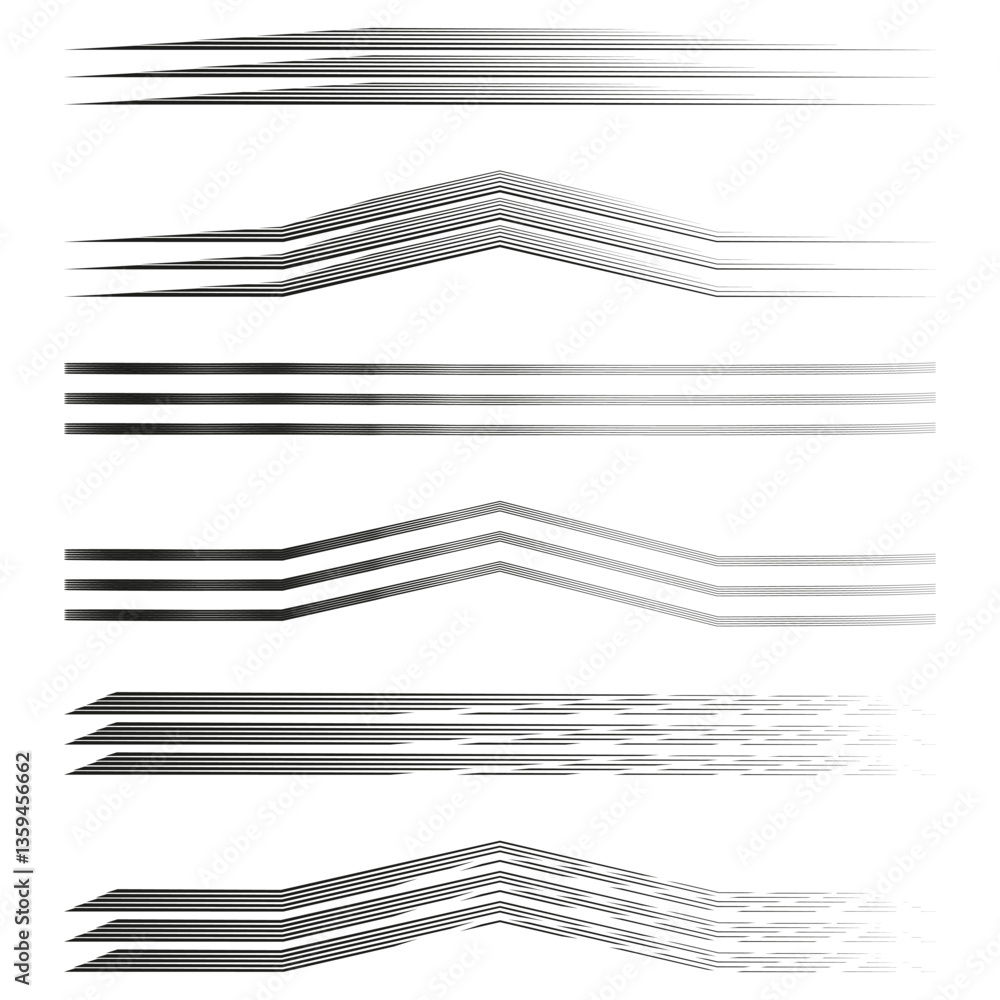 Poster gradient linear pattern. abstract chevron design. black and white style. vector illustration.