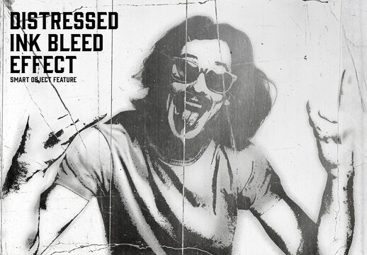 Distressed Ink Bleed Effect 
