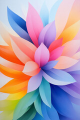 A vibrant expression of elation using sharp geometric bursts radiating from a central emotional