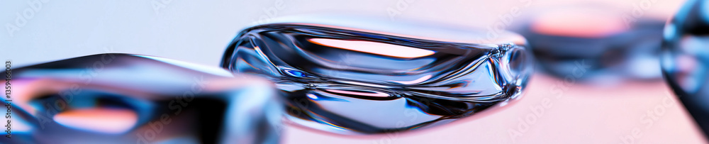 Poster three translucent objects with internal reflections