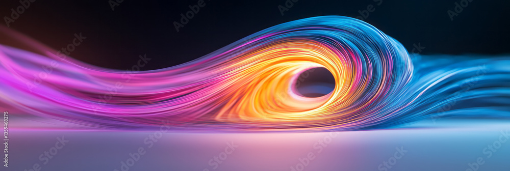Aufkleber a fluid scientific visual of magnetic fields surrounding a rotating energy core in symmetrical