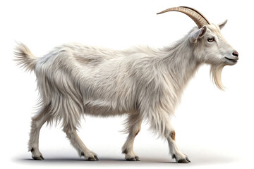 Obraz premium goat on white background