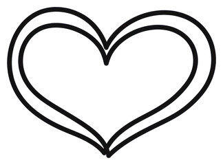 PNG Heart white line logo.