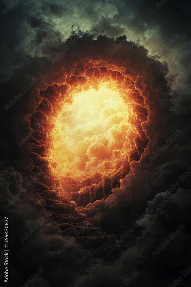 Poster a radiant double helix melting into fractal geometry a metaphor for sublimating structure into