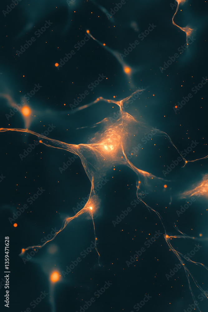 Poster a glowing neural fractal slowly unfolding, leaving behind tangled wires of regret in soft