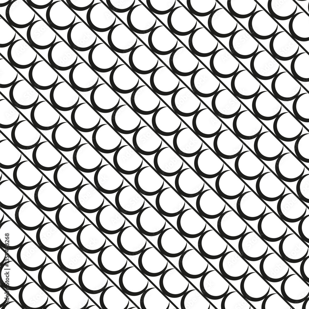 Poster seamless geometric pattern. repeating black arcs. modern abstract texture. decorative minimal design