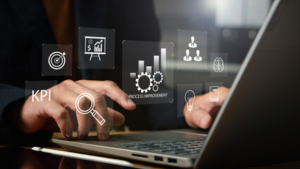  Process improvement concept, Continuous improvement,  Improve the efficiency and effectiveness of...