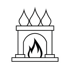  a pair of fireplace,