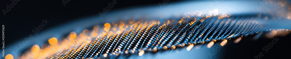 Poster close-up of textured surface with bokeh lighting