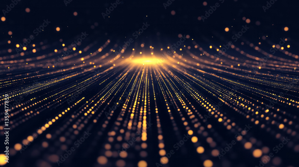 Poster A floating symbol glowing in space, the first conscious algorithm rising like a digital sun,