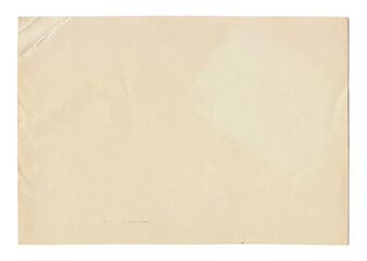 Vintage background of old ancient torn paper texture with spots. Old paper as background. Interesting texture of old yellowed paper slightly damaged by mold. Unique vintage texture of old paper.