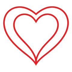 Collection of Unique Heart Shapes, Symmetrical, Tilted, Hand-Drawn, Puffy, Thin Outline, Thick Outline, Double Layered, Geometric Heart, Wide, Modern Minimalist, and Valentine Variations in Red, Black