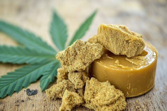 High Grade Budder Concentrate. Cannabis Extract with Wild Plant Notes