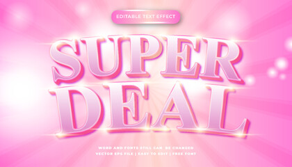 Stylish Pink Super Deal Text Effect