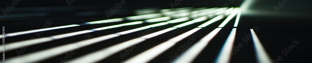 Poster parallel lines illuminated by light source
