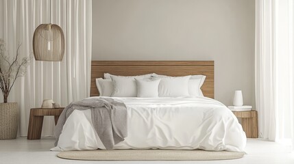 A refreshing and clean double bed background