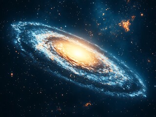 Fototapeta premium Spiral Galaxy in Cosmic Depths.