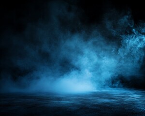 Fototapeta premium Blue Smoke and Dark Ground Plane