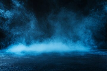 Fototapeta premium Blue Smoke and Dark Surface Background