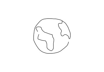  minimalist line abstract illustration symbolizing Earth Day