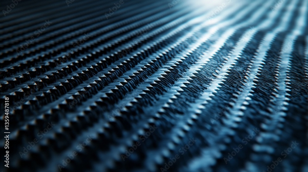 Poster Textured surface displays intricate, wave-like patterns that capture and reflect light beautifully. The interplay of shadows creates a striking visual effect that draws attention
