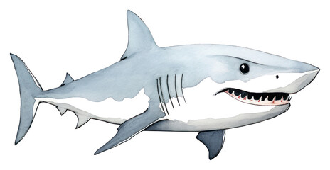 Obraz premium PNG Shark cartoon animal sketch.