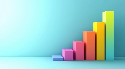 Vibrant growth bar graph