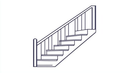 Staiscase icon. Furniture and Interior vector icon concept. Simple vector line icon.