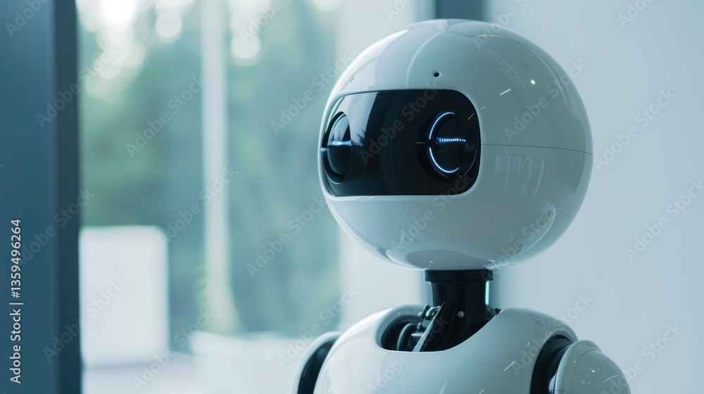 Poster robot integrated with machine learning and artificial intelligence data.