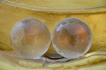 Glass transparent crystal ball for thai people offerings and respect praying blessing buddha and...