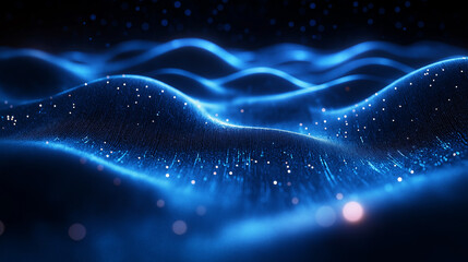 Fototapeta premium High-Tech Computer Technology Banner with Futuristic Lines, technology background, circuit board, digital business, futuristic tech, blue abstract, data network, AI design, modern technology, innovati