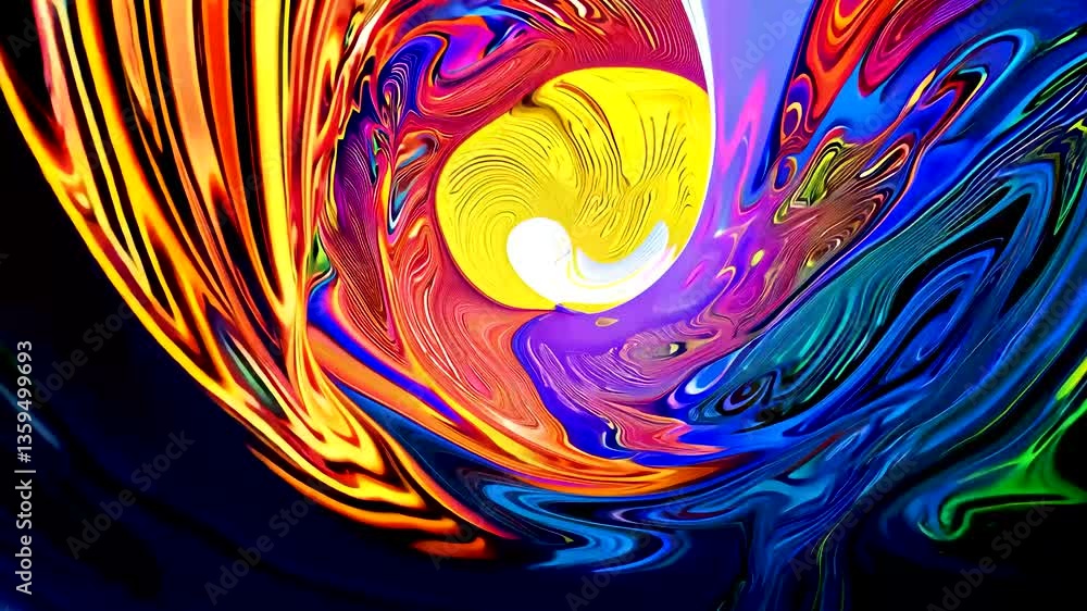 Wall mural colorful abstract swirl pattern creating dreamy visual experience