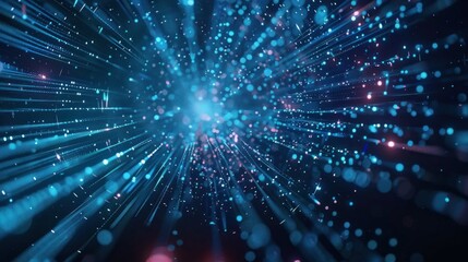 Fototapeta premium Artificial intelligence using machine learning to analyze big data.