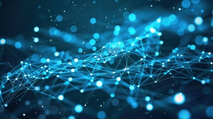 Abstract machine learning vector with interconnected data nodes.