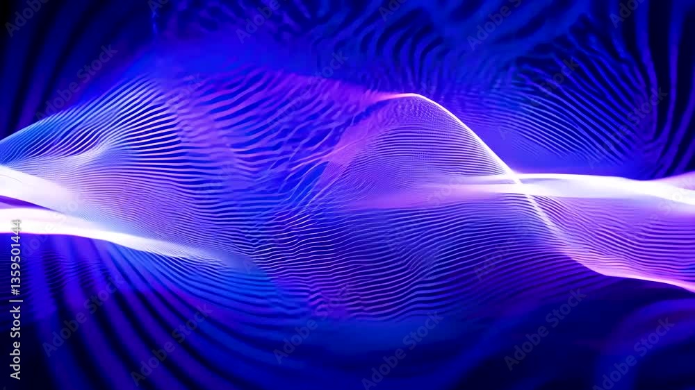Sticker vibrant light waves transition in stunning visual display