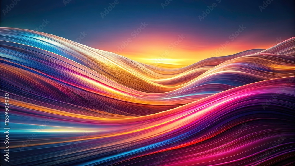 Poster abstract wave background, linear design, swirling lines, dynamic pattern, fluid lines, curved lines,