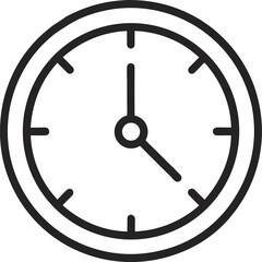 clock on a white background